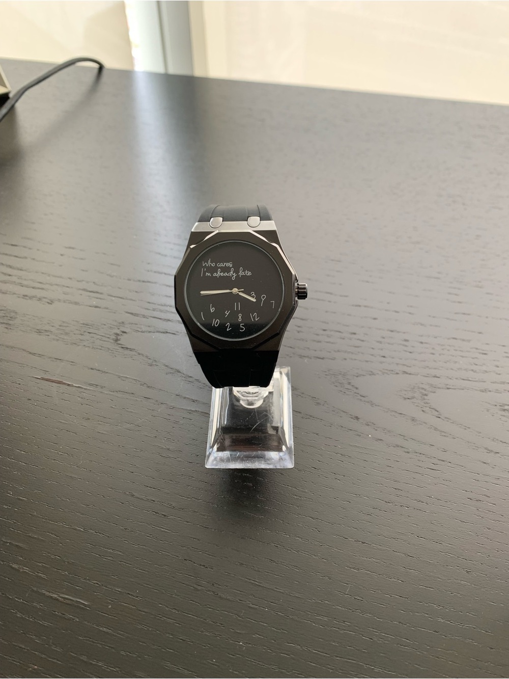 Who Cares I’m Already Late dial watch Royal Oak style Black dial - Picture 5 of 5